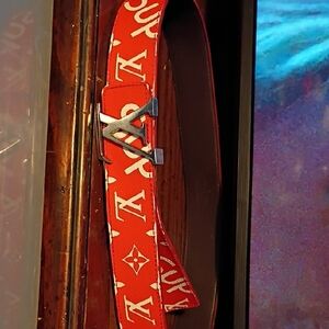 Luxury Red Designer Belt